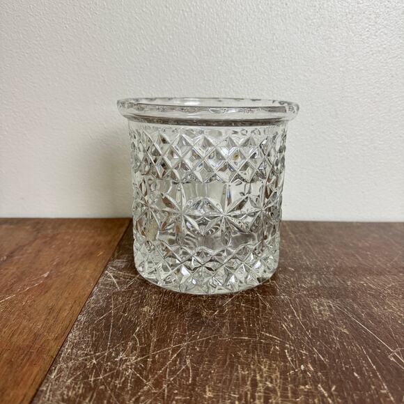 Vintage Cut Crystal Biscuit Jar NO LID Utensil‎ Storage Container - Picture 1 of 8
